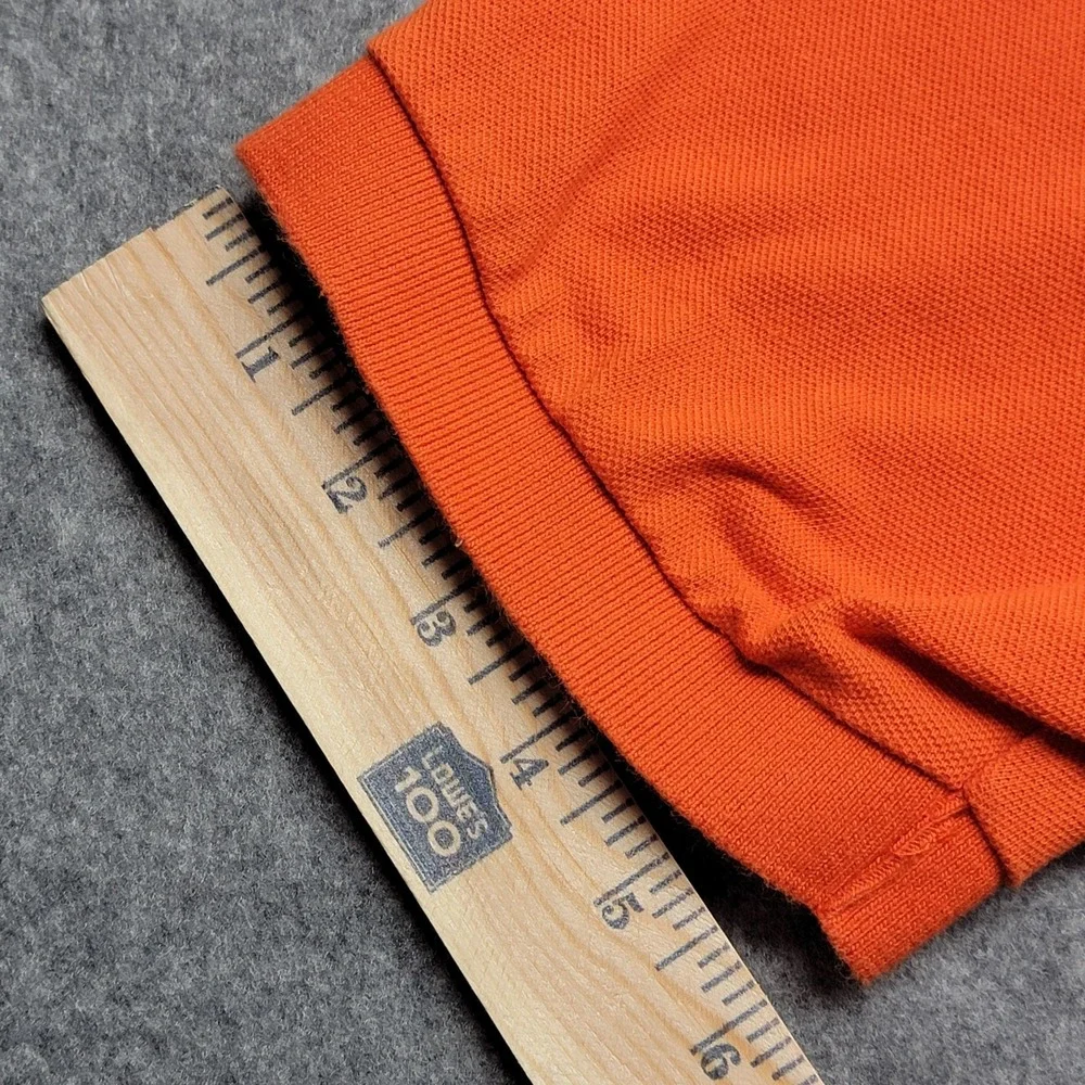 Ralph Lauren Y2K Vintage Orange Blue Pony Cotton Golf Polo Shirt Men's XXL/TTG